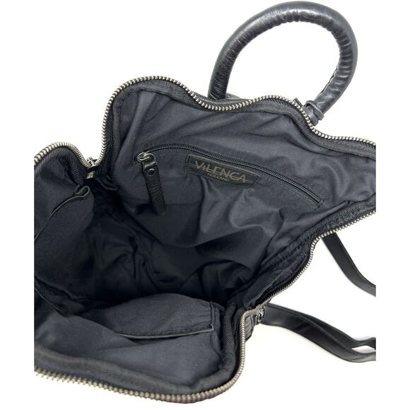 Vilenca Holland Backpack Distressed Leather Woven Braided Black NWT TK48 main image 7